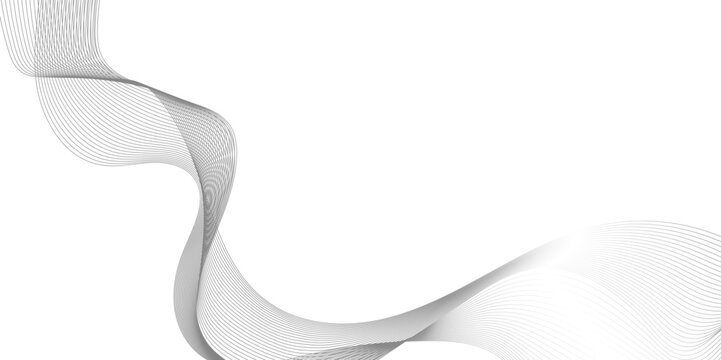abstract technology  wave line background,  modern background with grey wavy lines and particles, illustration of overlapping curved gray lines forming a flowing wave pattern on a white background.