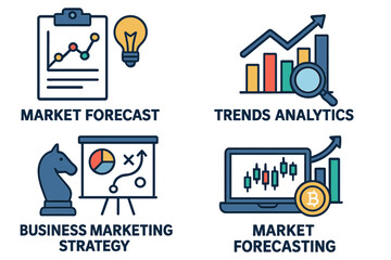 Aufkleber - market prediction and analysis, including trends, business marketing, and financial forecasting, alo
