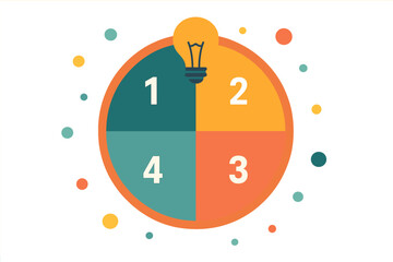 Aufkleber - Infographic template featuring a circular vector design for illustrating cycles and graphs