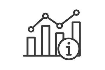 Fototapete - editable vector illustration epslinear sign isolated on white background - analytics information or data icon