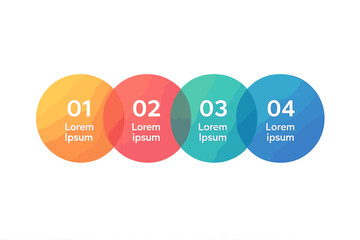 Aufkleber - Minimalistic infographic template featuring abstract vector gradients and circular elements