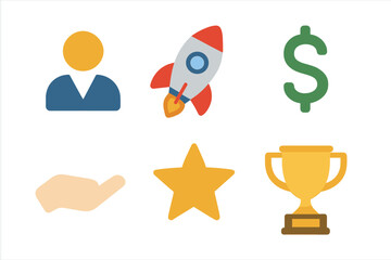 Poster - A set of editable icons representing Success and Growth is available, featuring vector illustrations in a modern thin line style that includes business icons for personal, professional, and financial