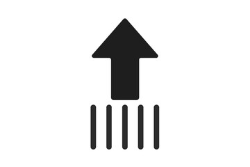 Poster - Vector illustration of a line art business chart icon featuring a growing graph in continuous line drawing style with an abstract background
