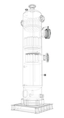 Poster - Industrial tank. Vector rendering of 3d