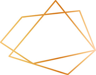 Poster - Golden overlapping geometric shapes create an abstract design exuding modern elegance, perfect for enhancing various design projects with a touch of luxury and sophistication