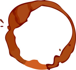 Poster - Freshly brewed coffee creating a distinct circular mark, adding casual charm to a pristine white surface, evokes a sense of warmth and comfort in any setting