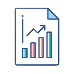 Poster - Business Report with Growing Graph on Transparent Background