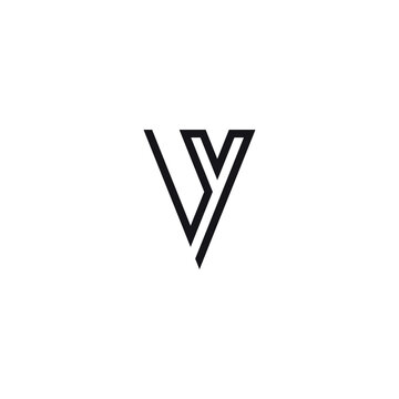 Alphabet Y and V Letter Monogram Logo Design. Initial Vector Template.
