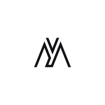 Alphabet M and Y Letter Monogram Logo Design. Initial Vector Template.