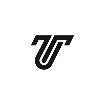 Alphabet T and U Letter Monogram Logo Design. Initial Vector Template.