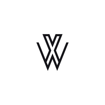 Alphabet W and X Letter Monogram Logo Design. Initial Vector Template.