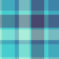 Poster - Stylish plaid pattern with cool, calming teal and blue hues. A versatile background for graphic design, textiles, or creative projects. Seamless and modern.