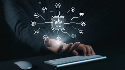 Poster - Omni-channel marketing and online shopping strategies, cross-platform customer experience, brand unification, and integrated marketing communication across digital channels. Elide