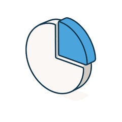 Fototapete - Pie chart displays business data, offering data representation with financial pie chart and infographic elements. Diagram pie chart displays share visualization, business intelligence,
