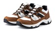 © iya - Pair of brown and white hiking shoes