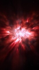 Wall Mural - Fiery Cosmic Nebula Expansion and Stellar Cloud Evolution in Deep Space Animation.
