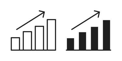 Fototapete - Marketing strategy icon. Stroke and Glyph pictogram. Vector illustration on white background