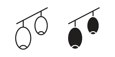 Fototapete - Jujube icon. Stroke and Glyph pictogram. Vector illustration on white background