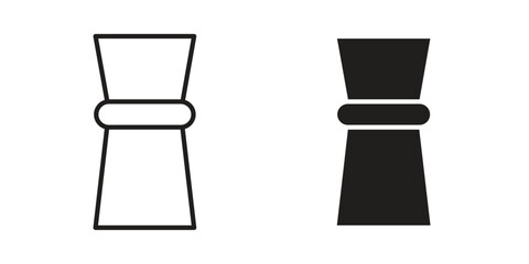 Fototapete - Jigger icon. Stroke and Glyph pictogram. Vector illustration on white background