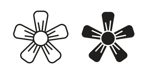Fototapete - Hypericum icon. Stroke and Glyph pictogram. Vector illustration on white background