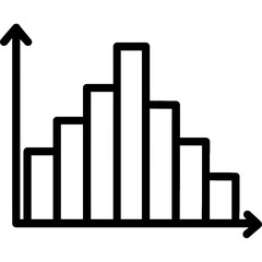 Poster - Histogram outline icon vector