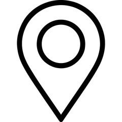 Poster - Location pin outline icon vector
