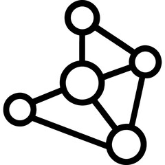 Poster - Network connection outline icon vector