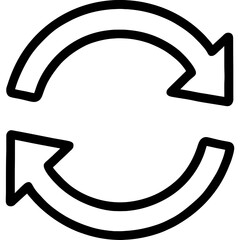 Aufkleber - Sync status icon outline icon vector