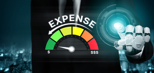Poster - AI helps track expense and cost data, monitor financial activity, and optimize spending for budgeting and financial control Vouch