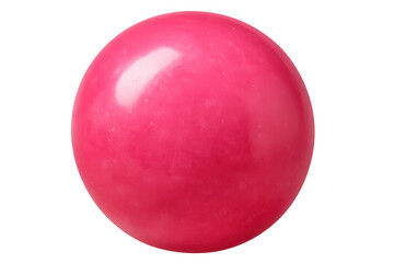 Poster - Glossy pink sphere resting on transparent backdrop, presenting smooth surface for design and creative implementations