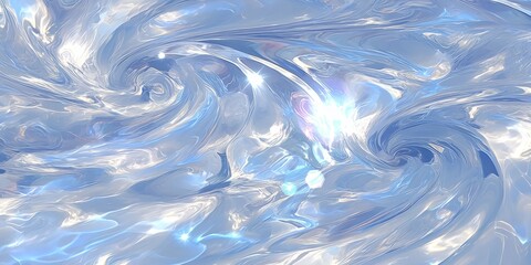 Poster - Abstract patterns emerge in shimmering water, creating a captivating visual experience filled with light reflections and movement Generative AI