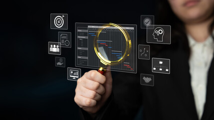 Poster - Project management dashboard showing timeline, tasks, milestones, and workflows for planning, tracking, and executing successful business or team projects Latch