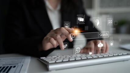 Poster - SEO tools enhance digital visibility with search engine research, keyword strategy, and search data to optimize online performance. Latch