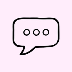 Poster - chat bubble icon, vector