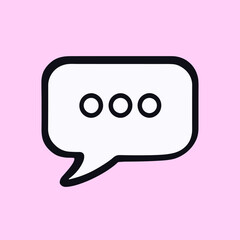 Poster - chat bubble icon, vector
