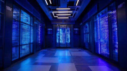 Aufkleber - Visually striking quantum processors highlighted in a stateoftheart lab featuring mesmerizing circuits and vibrant LED displays. The advanced technology symbolizes the future of computing