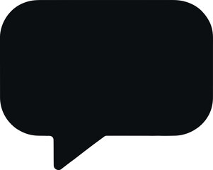 Poster - Simple Black Speech Bubble on White Background for Communication and Dialogue in Digital and Print Media Design Projects