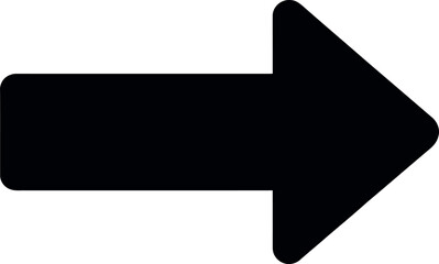 Poster - Rightward Directional Indicator Graphic Design Element Guiding Navigation and Signifying Forward Progression with a Bold Black Silhouette on a Clean White Backdrop for Clarity
