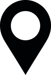 Aufkleber - Precise Location Pointer Icon with a Sharp Tip and Circular Center on a Clean White Backdrop Indicating Exact Positioning and Geographic Targeting