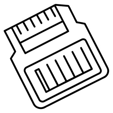 Minimal Memory Card Icon Vector