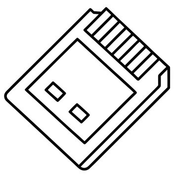 Minimal Memory Card Icon Vector