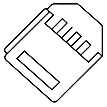 Minimal Memory Card Icon Vector