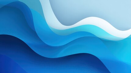 Poster - Abstract blue wavy design. Vector background, no logos, no brands