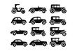 © Vova7 - Vintage car silhouettes collection featuring classic vehicle designs