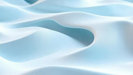 Poster - Abstract Blue and White Wavy Surface: Smooth, Serene, and Minimalist Design