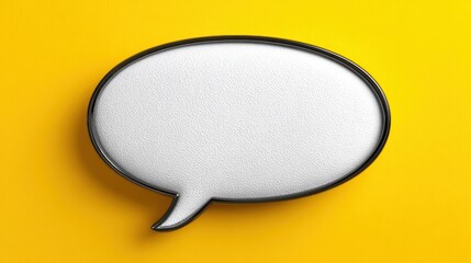 Aufkleber - A silver colored speech bubble with a white background. The bubble is open and has a black outline