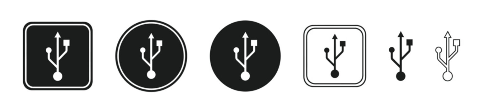Usb connector types vector illustration for data transfer and device connection technology design needs