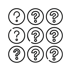 Fototapete - Extensive Collection of 95 Question Mark Line Icons A Comprehensive Problem and Solution Set for Diverse Design Needs on transparent background mega set unique question