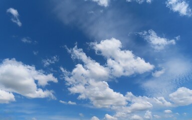 Wall Mural - beautiful clouds on blue sky background, natural cloudscape