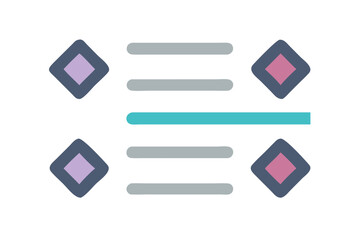 Poster - Abstract geometric design with diamond shapes and horizontal lines